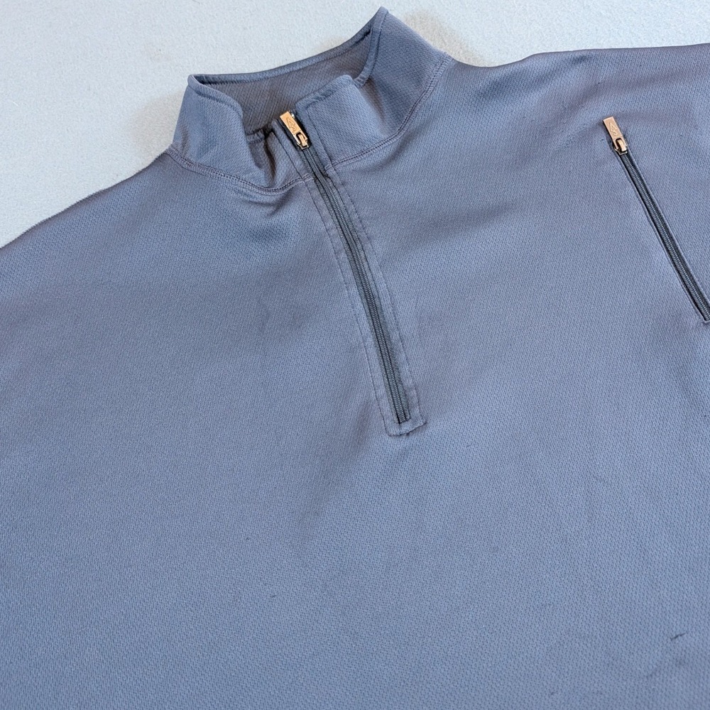 Scottevest TEC Quarter Zip Pullover Mens‎ XL Gray Lightweight Travel Top